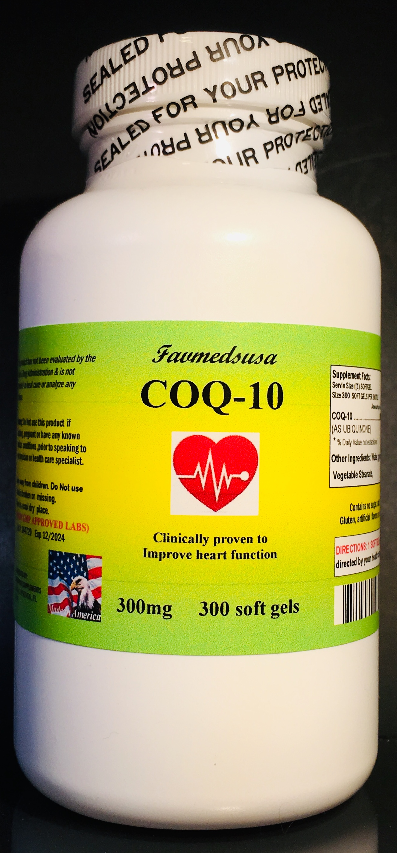 CoQ-10 coq10 CO Q10 co-enzyme 300mg, anti-oxidant - 300 soft gels - FavMedsUSA.com CoQ-10 coq10 CO Q10 co-enzyme 300mg, anti-oxidant - 300 soft gels - FavMedsUSA.com